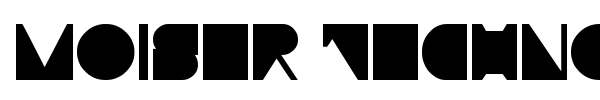 Moiser Techno font preview